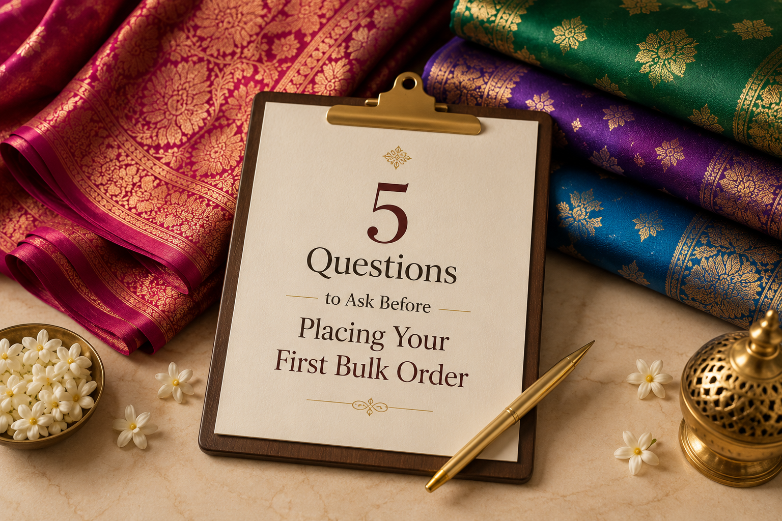 Bundled sarees packed for wholesale shipment
